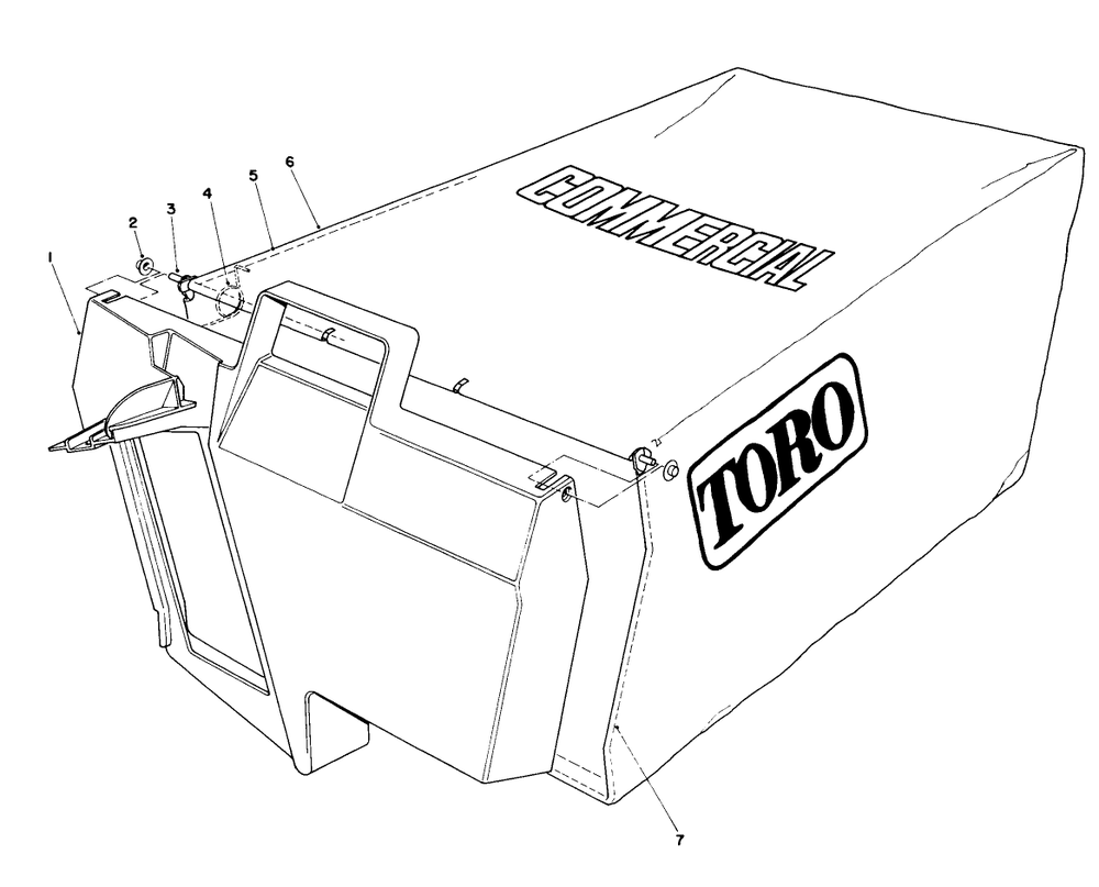 Grass Bag Assembly No. 11-5609 Diagram and Parts List for 22037B 49000001 - 49999999 Toro Lawn Mower