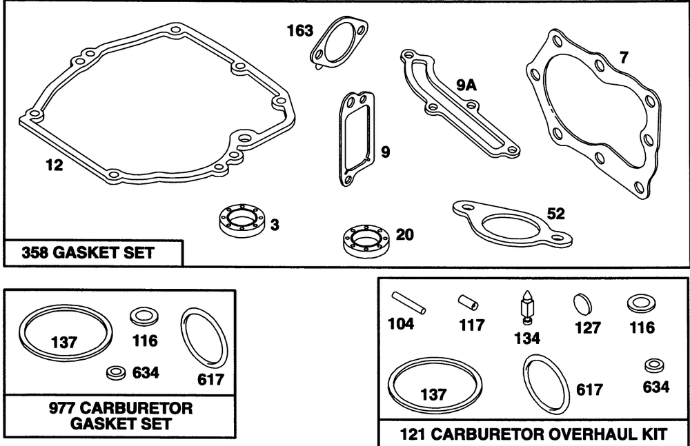 Engine Briggs & Stratton Model 122702-0182-01 Diagram and Parts List for 20907B 3900001 - 3999999 Toro Lawn Mower