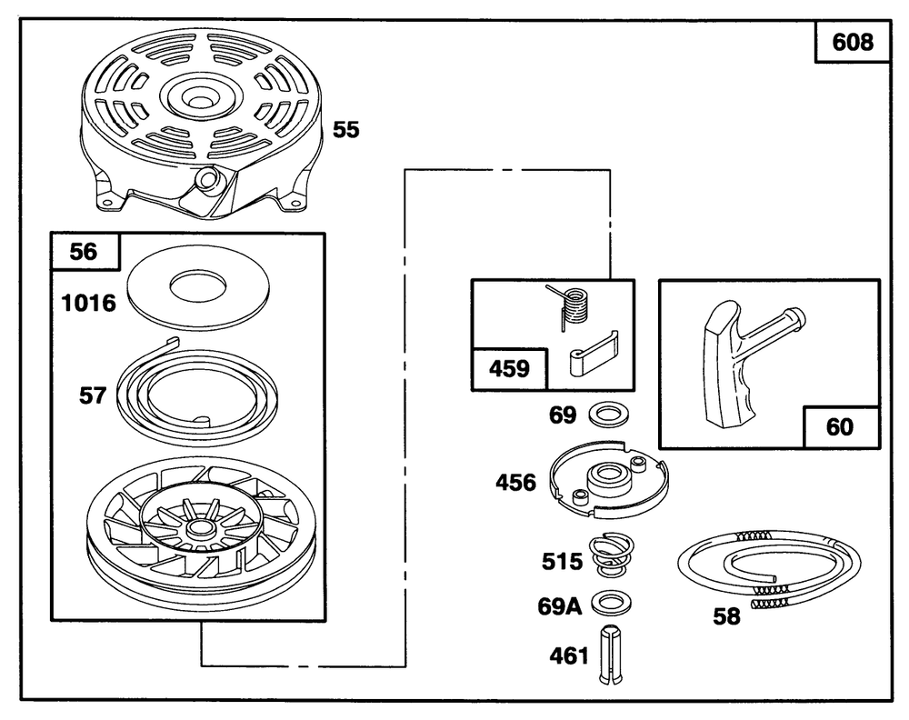 Engine Briggs & Stratton Model 12e802-0620-01 Diagram and Parts List for 21001B 6900001 - 6999999 Toro Lawn Mower