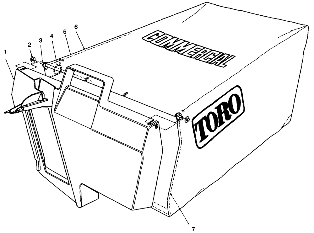 Grass Bag Assembly No. 11-5609 Diagram and Parts List for 22037BC 5900001 - 5999999 Toro Lawn Mower