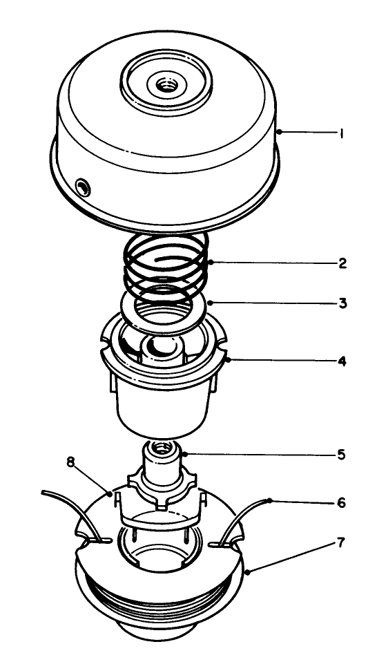 Dual Line Tap & Trim Head No. 46-2800 (Optional) Diagram and Parts List for 51645 7000001 - 7999999 Toro Trimmer