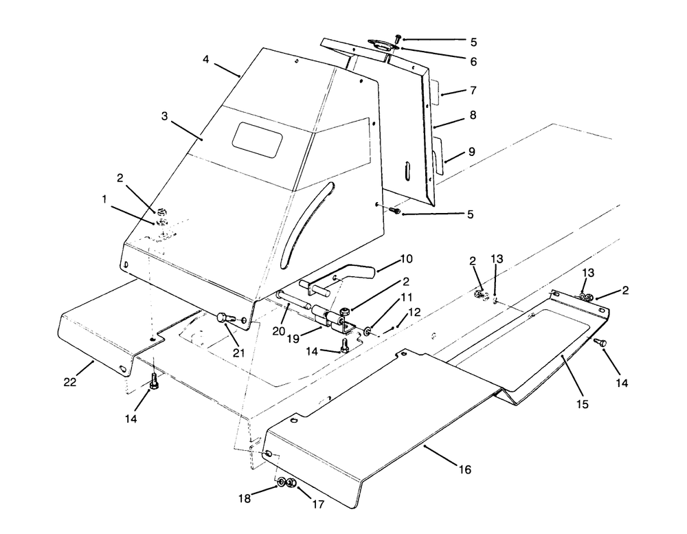 Front Tower Assembly Diagram and Parts List for 70080 5900001 - 5999999 Toro Lawn Tractor