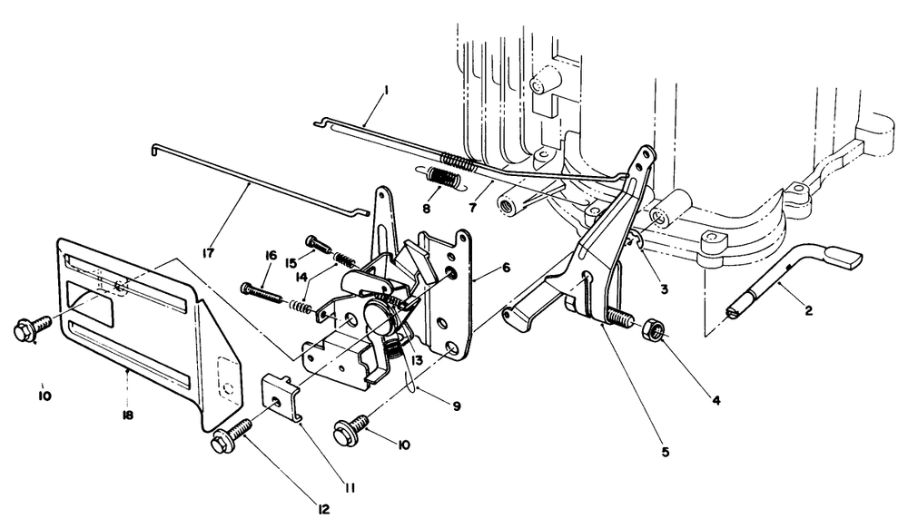 Governor Assembly Diagram and Parts List for 20526 6000001 - 6999999 Toro Lawn Mower