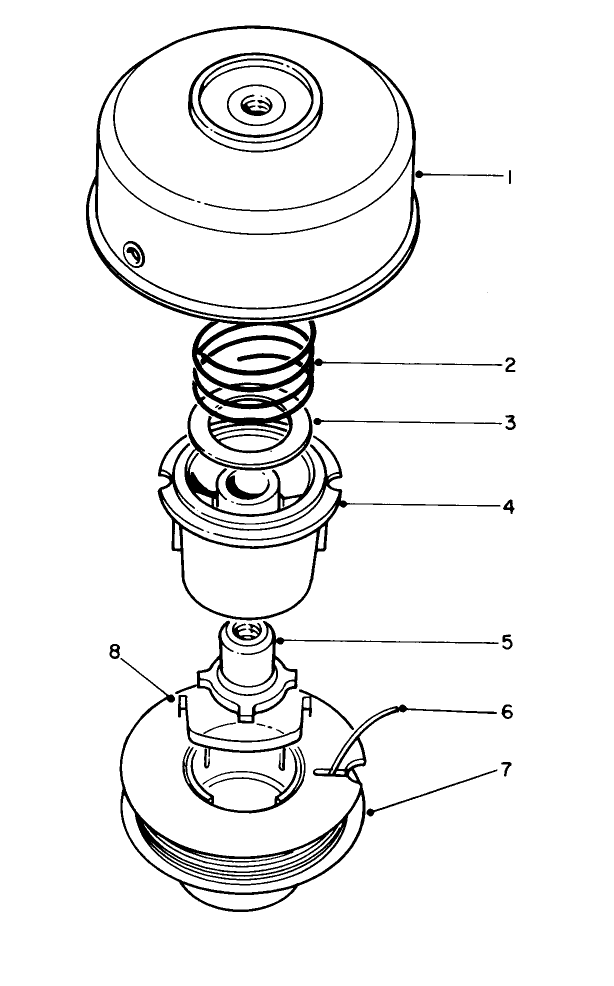 Single Line Tap & Trim Head No. 41-6220 (Optional) Diagram and Parts List for 51644V 1000001 - 1999999 Toro Trimmer
