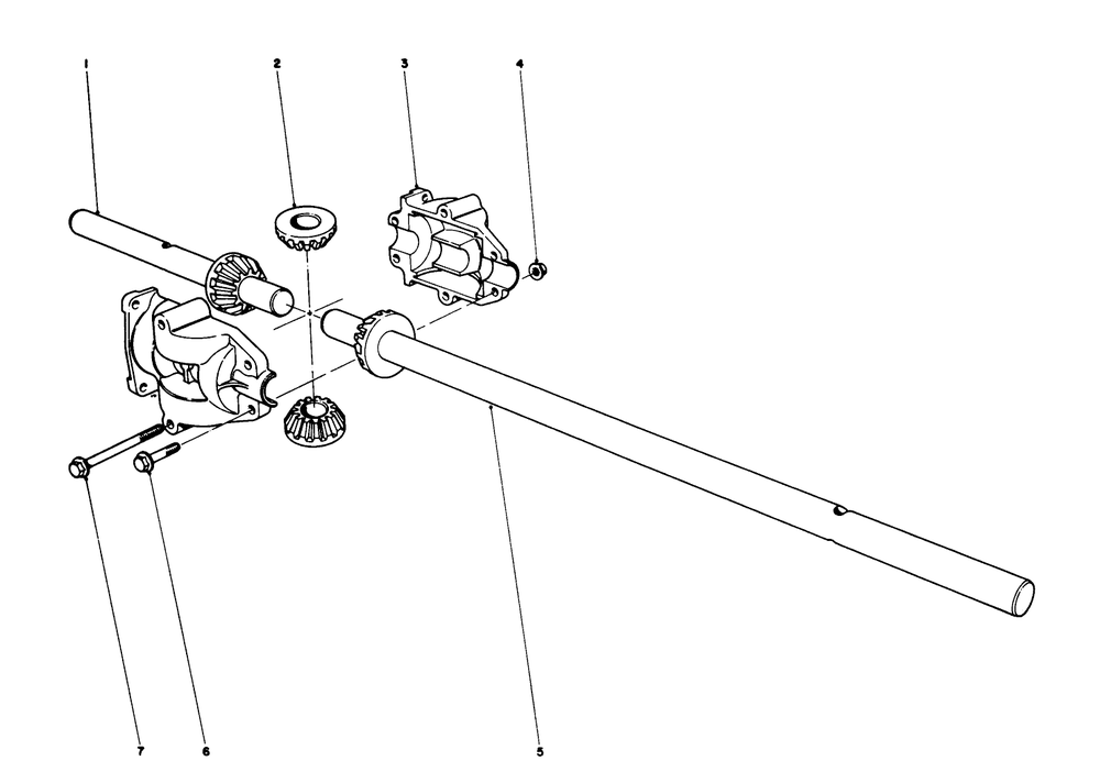 Differential Assembly Diagram and Parts List for 56022 5000001 - 5999999 Toro Lawn Tractor