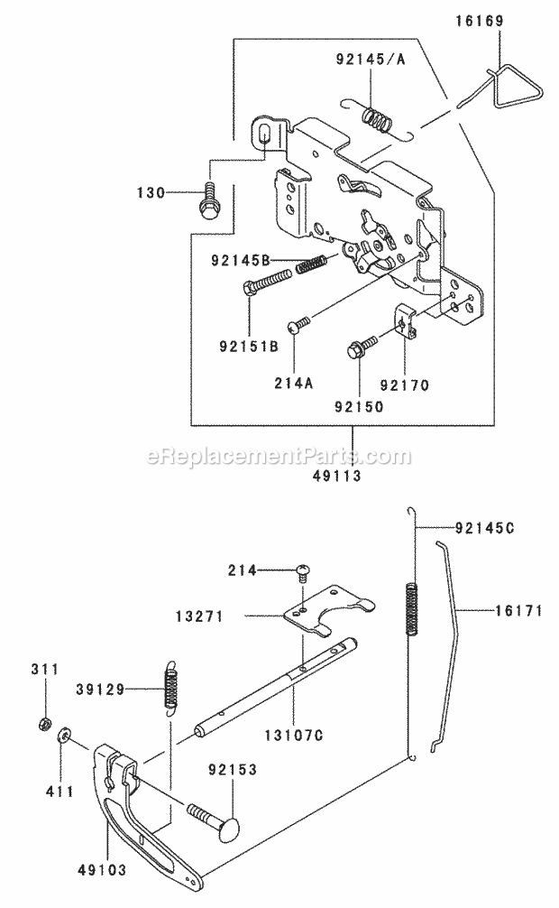 Control Equipment Assembly Kawasaki Fh601v-Ds Diagram and Parts List for 74179 230006001-230007000 Toro Lawn Mower