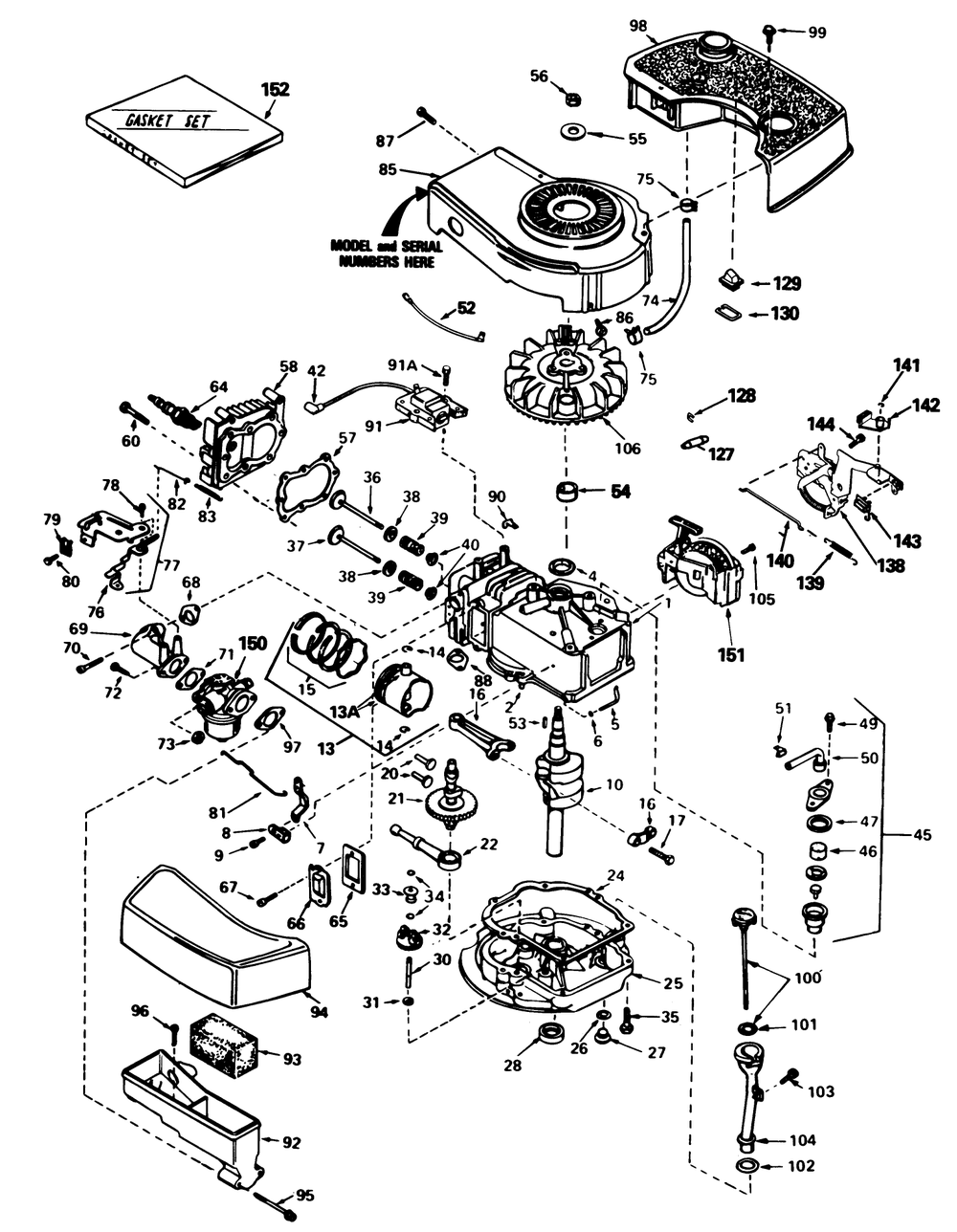 Engine Tecumseh Model Tnt100-10085e Diagram and Parts List for 16771 3000001 - 3999999 Toro Lawn Mower