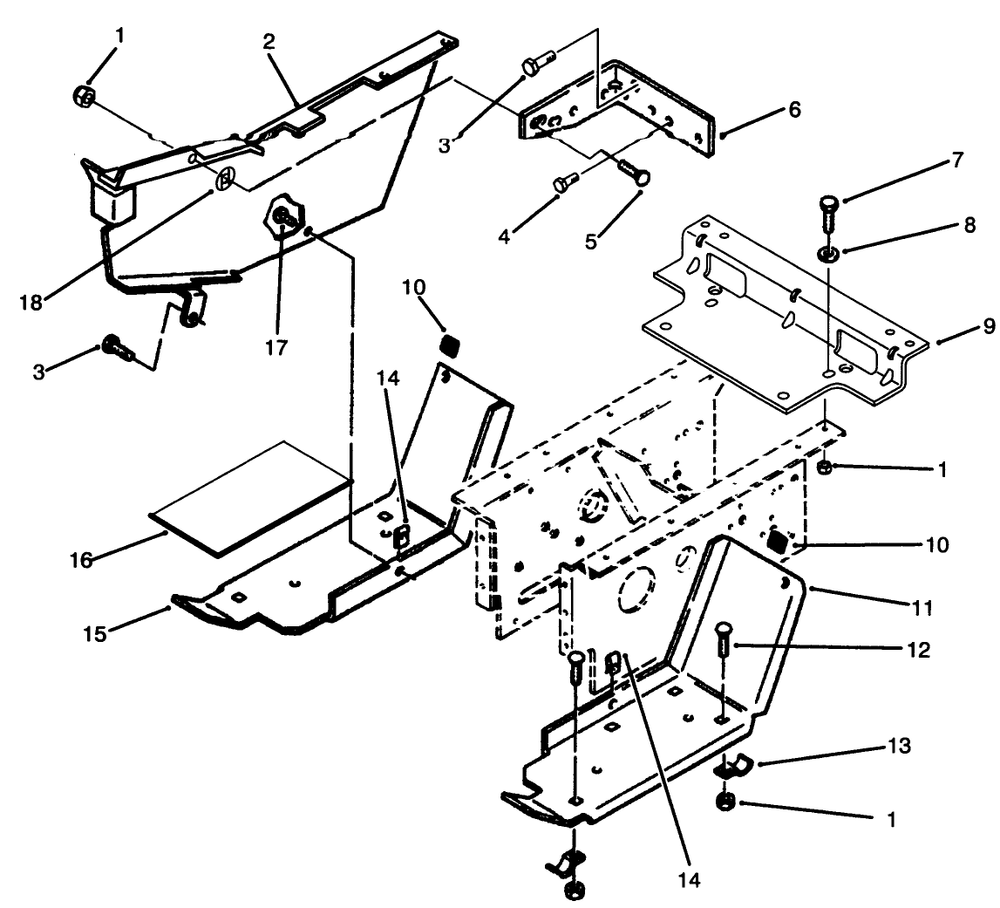Belt Guard And Footrest Assembly Diagram and Parts List for 73501 59002869 - 59002946 Toro Lawn Tractor