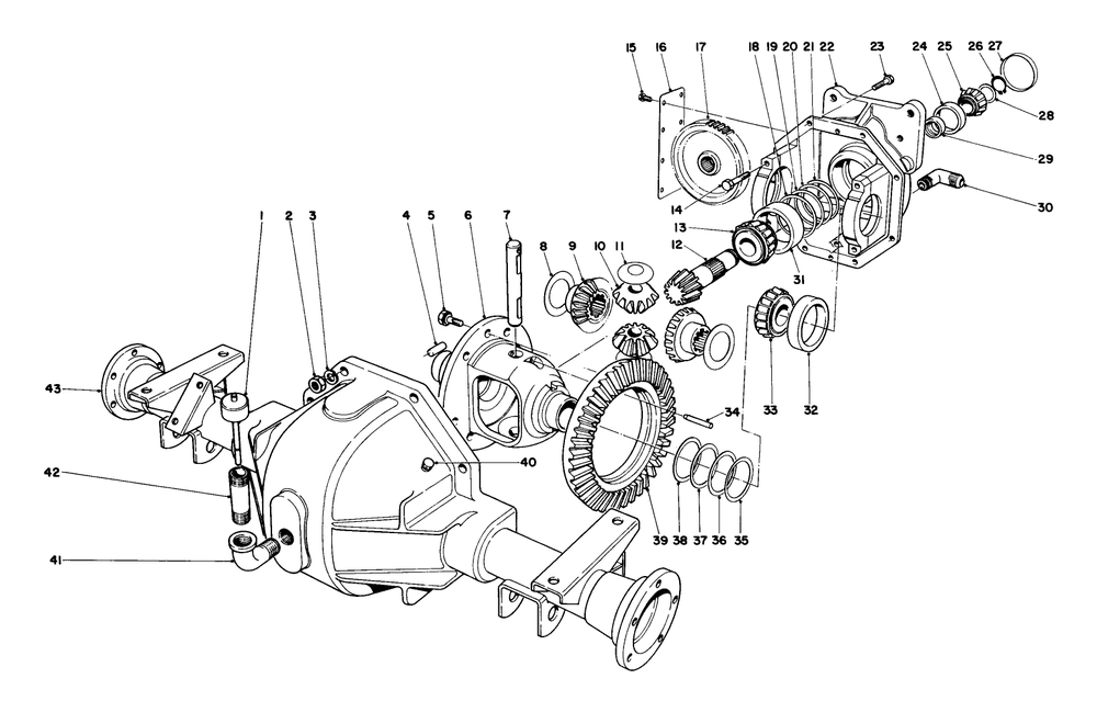 Differential Assembly Diagram and Parts List for 30775 600001 - 699999 Toro Lawn Tractor