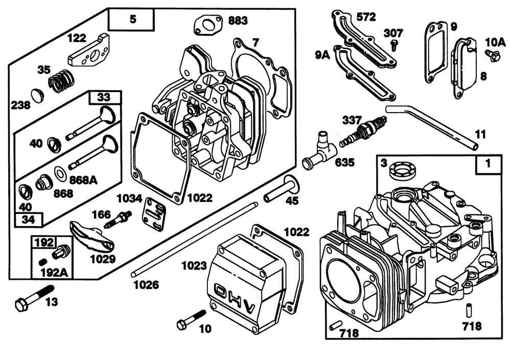 Engine Gts 150 77-9140 Diagram and Parts List for 22151 3900001 - 3900855 Toro Lawn Mower