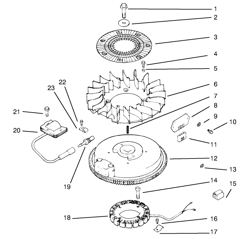 Ignition/Electrical-Kohler Diagram and Parts List for 72045 7900001 - 7999999 Toro Lawn Tractor