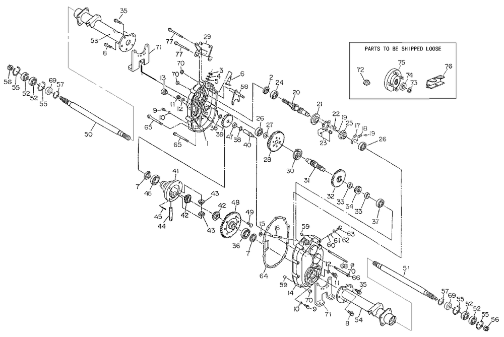 Transaxle Assembly No. 99-7941 Diagram and Parts List for 12003 210000001 - 210999999 Toro Lawn Tractor