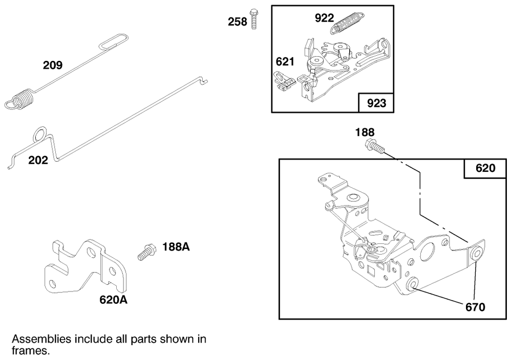 Engine Briggs & Stratton Model 12f802-0650-01 Diagram and Parts List for 20449 7900001 - 7999999 Toro Lawn Mower