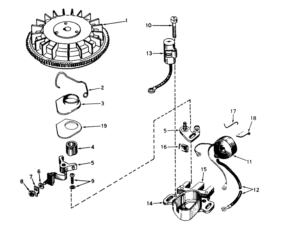 Magneto N0. 610862 Diagram and Parts List for 56015 3000001 - 3999999 Toro Lawn Tractor