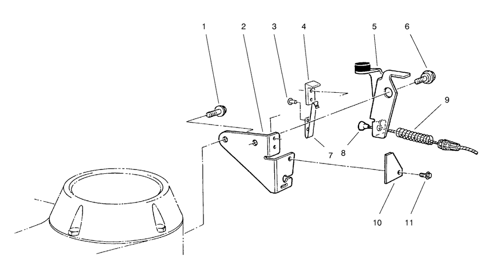 Brake Assembly Diagram and Parts List for 22026 8900001 - 8999999 Toro Lawn Mower