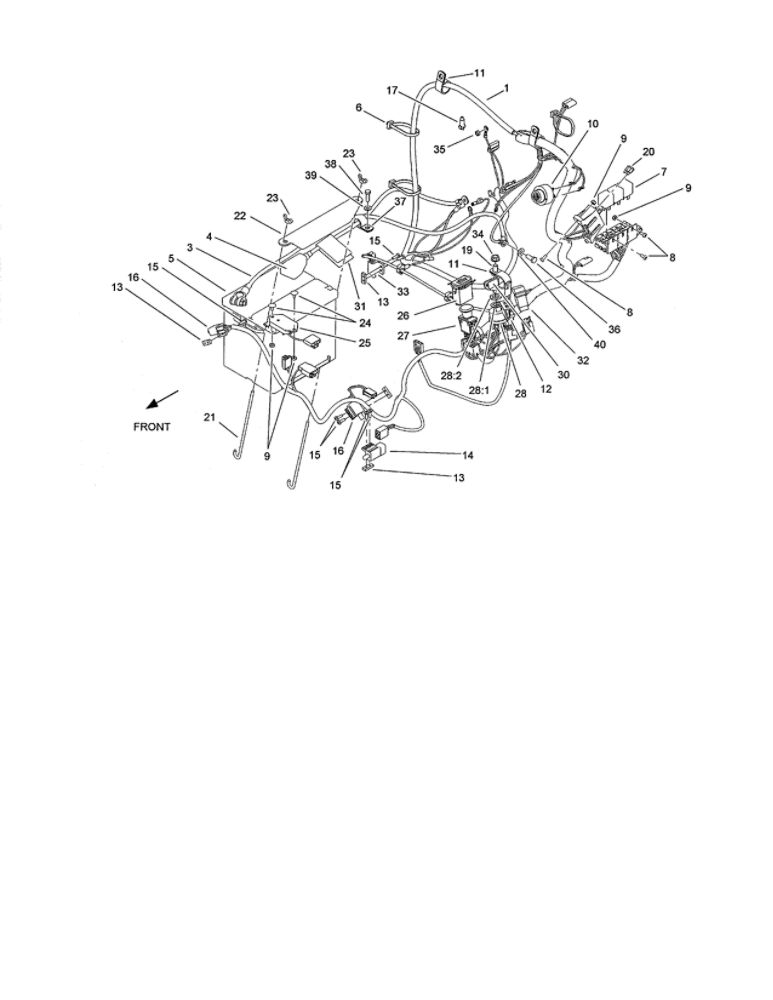Electrical Assembly Diagram and Parts List for 74264 260000001 AND UP Toro Lawn Mower