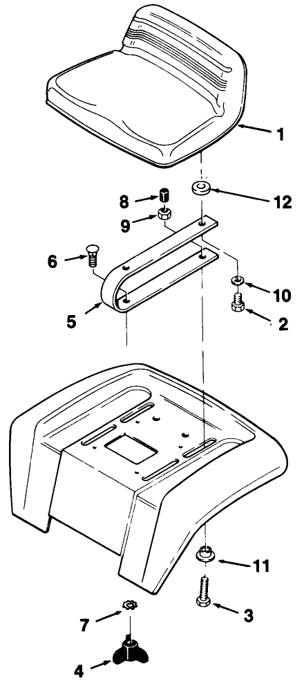 Seat Assembly (210-5 & 210-H) Diagram and Parts List for 32-10B503 2000001 - 2999999 Toro Lawn Tractor
