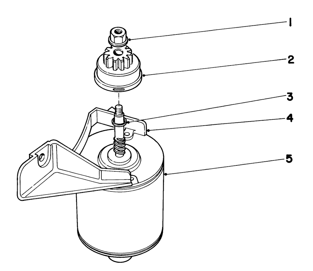 Starter Motor Diagram and Parts List for 20660 5000001 - 5999999 Toro Lawn Mower