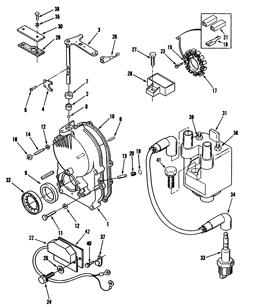 Gearcase And Ignition Controls Diagram and Parts List for 73420 4900001 - 4999999 Toro Lawn Tractor