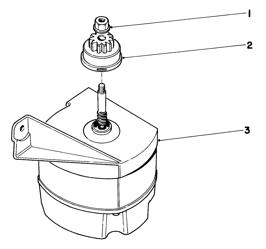 Starter Motor Assembly Diagram and Parts List for 19373 3000001 - 3999999 Toro Lawn Mower