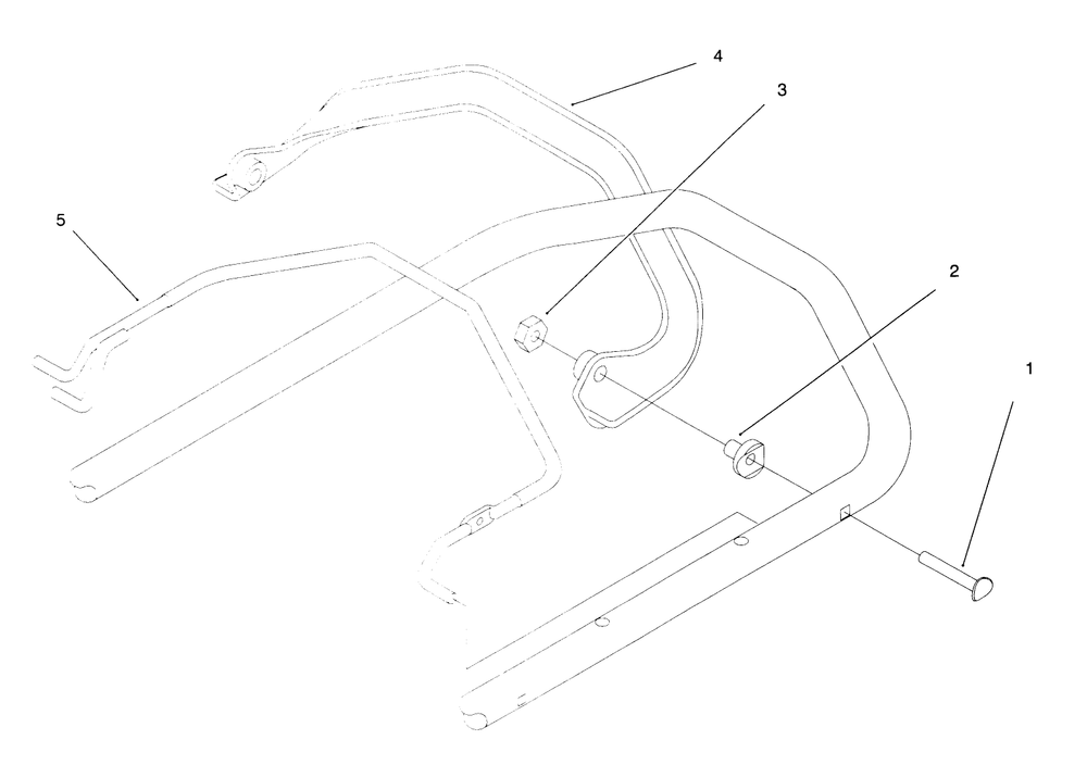 Bail Assembly Diagram and Parts List for 20923B 69000001 - 69999999 Toro Lawn Mower