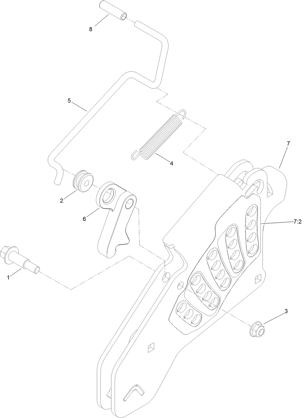 Height-Of-Cut Assembly Diagram and Parts List for 74902TE (316000001-316999999)(2016) Toro Lawn Mower