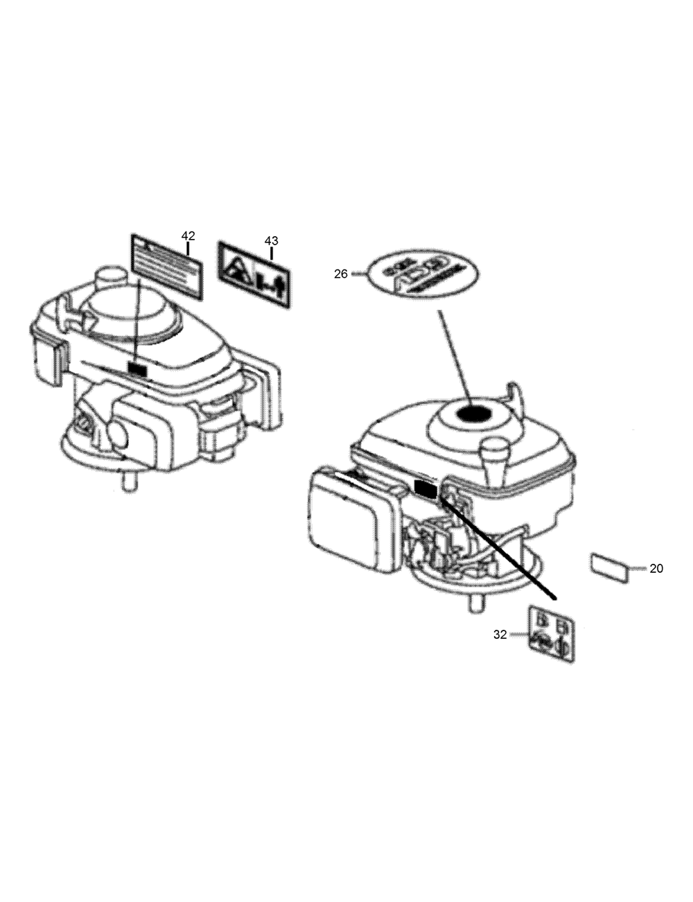 Label Assembly Diagram and Parts List for 2611 314000001 - 314000200 Toro Lawn Tractor Accessories
