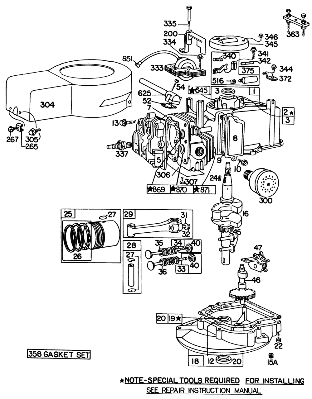 Briggs & Stratton Engine Model No. 92908-2055-01 Diagram and Parts List for 16890 0000001 - 0999999 Toro Lawn Mower