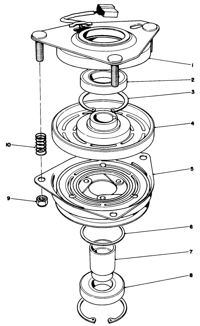 Clutch Assembly No. 54-3200 Diagram and Parts List for 30114 1000001 - 1999999 Toro Lawn Tractor Accessories