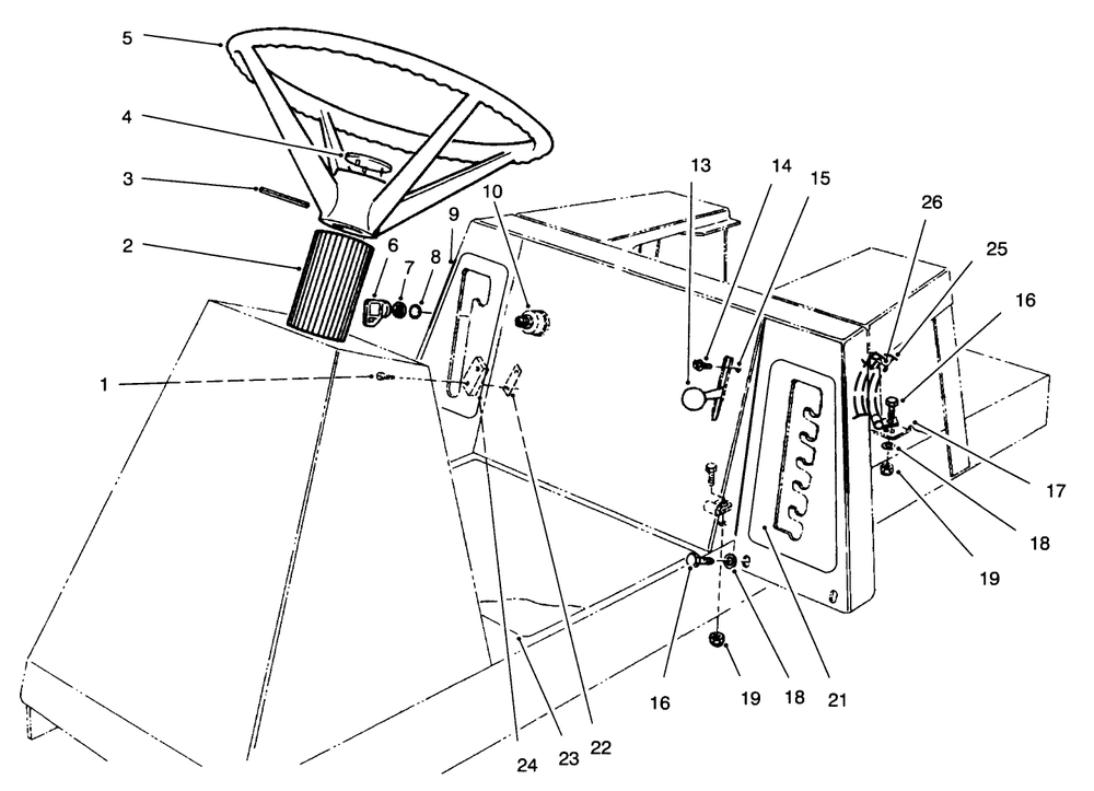 Steering Wheel, Switches & Decals Diagram and Parts List for 70131 6900001 - 6999999 Toro Lawn Tractor
