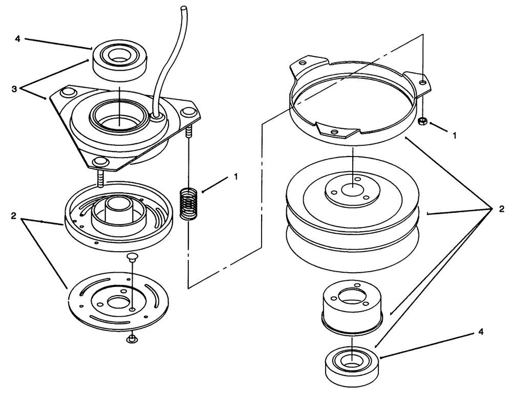 Clutch 92-6885 Diagram and Parts List for 72102 6900001 - 6999999 Toro Lawn Tractor