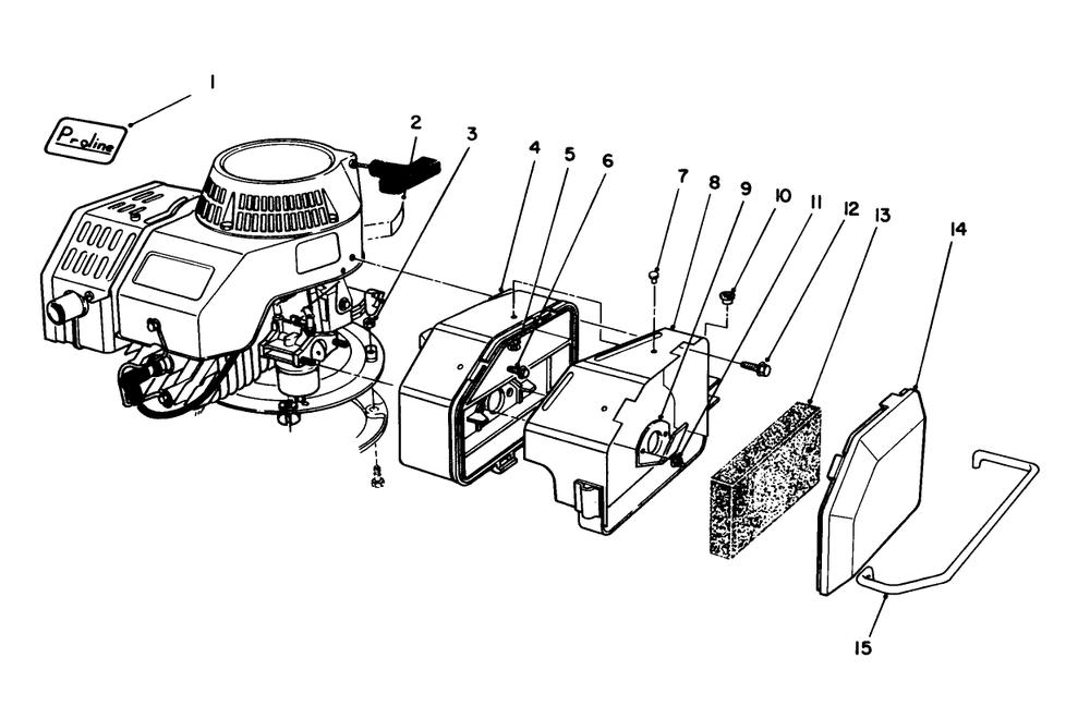 Engine Assembly Diagram and Parts List for 22025C 9000001 - 9999999 Toro Lawn Mower