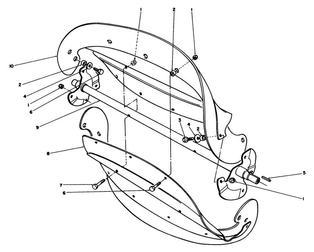 Rotor Assembly Diagram and Parts List for 38110C 0000001 - 0999999 Toro Snow Blower