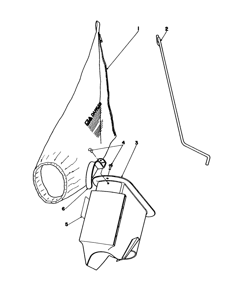 Bagging Kit No. 47-6510 (Optional) Diagram and Parts List for 16325 3000001 - 3999999 Toro Lawn Mower