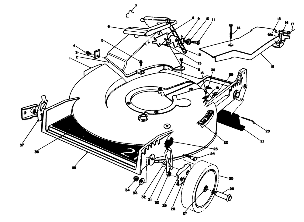 Housing Assembly Diagram and Parts List for 20622 8000001 - 8999999 Toro Lawn Mower