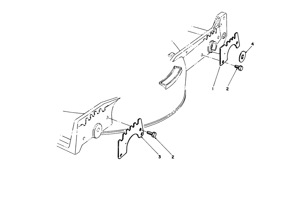 Wear Plate Model No. 49-4080 (Optional) Diagram and Parts List for 20103 1000001 - 1999999 Toro Lawn Mower