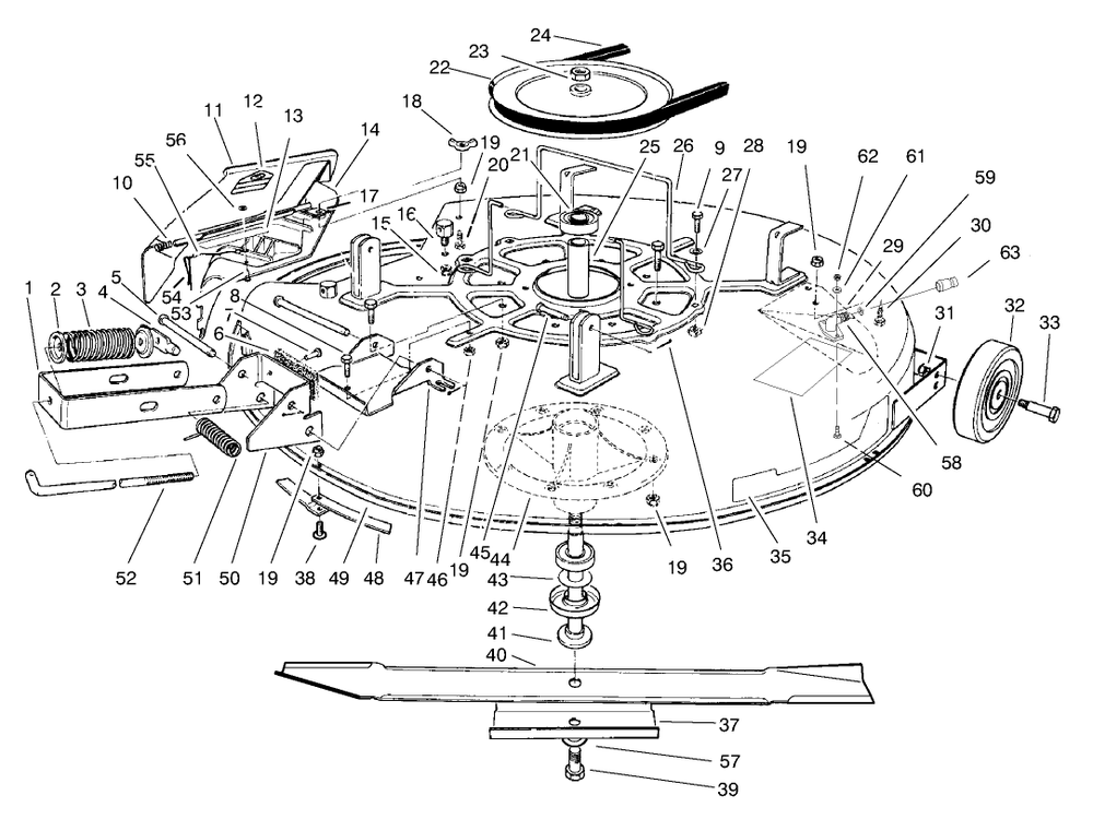 Mower Assembly-Recycler Diagram and Parts List for 70082 8900001 - 8999999 Toro Lawn Tractor