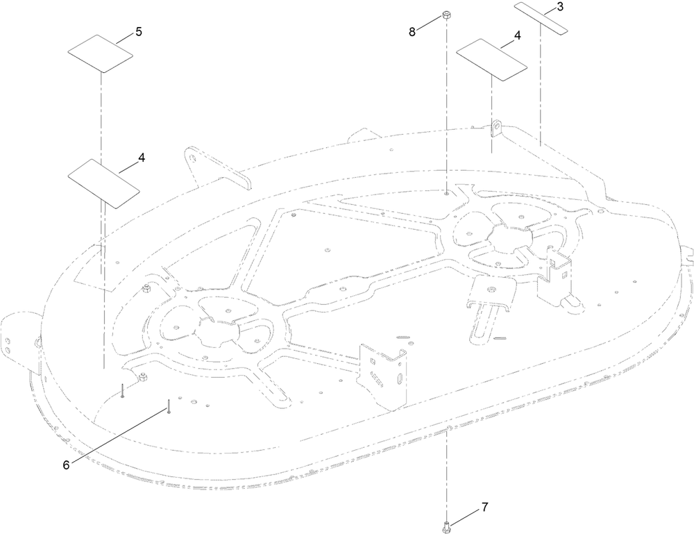 42 Inch Deck Decal Assembly No. 131-3604 Diagram and Parts List for 74785 400000000 - 999999999 Toro Lawn Tractor