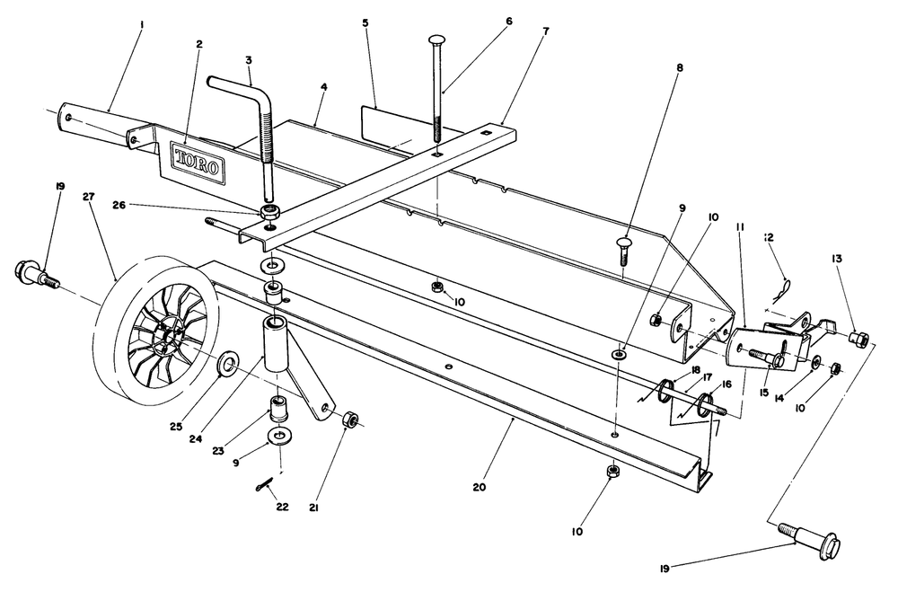 Dethatcher Kit Model No. 59126 (Optional) Diagram and Parts List for 20747C 6000001 - 6999999 Toro Lawn Mower