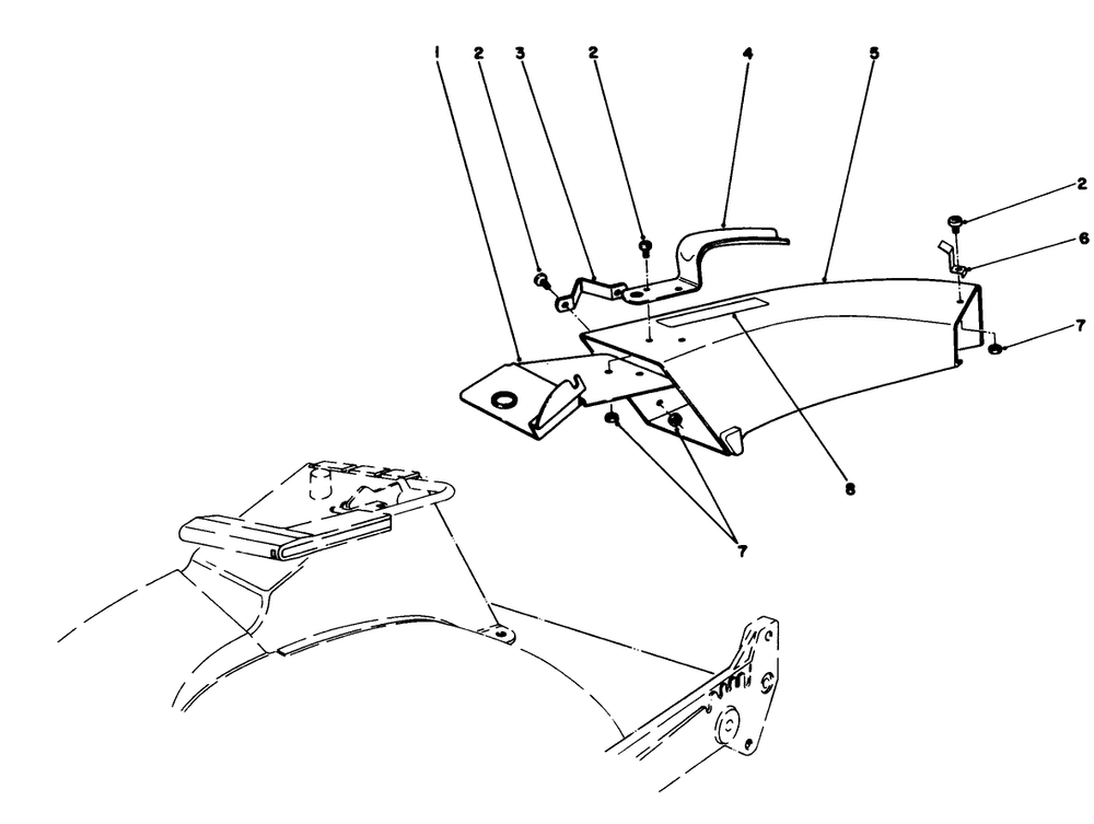 Side Discharge Chute Model No. 59108 (Optional) Diagram and Parts List for 20622 7000001 - 7999999 Toro Lawn Mower