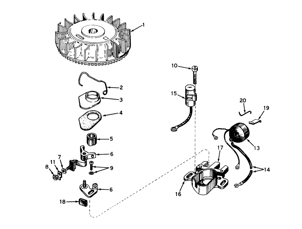 Magneto No. 610755 Diagram and Parts List for 21900 3000001 - 3999999 Toro Lawn Mower