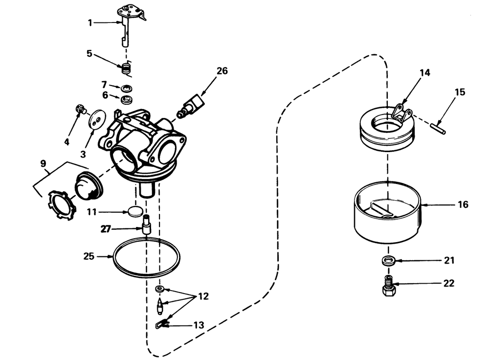 Carburetor No. 632050a Diagram and Parts List for 16299 4000001 - 4999999 Toro Lawn Mower