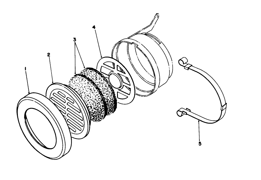 Air Filter Assembly Diagram and Parts List for 30940 3000001 - 3999999 Toro Leaf Blower / Vacuum