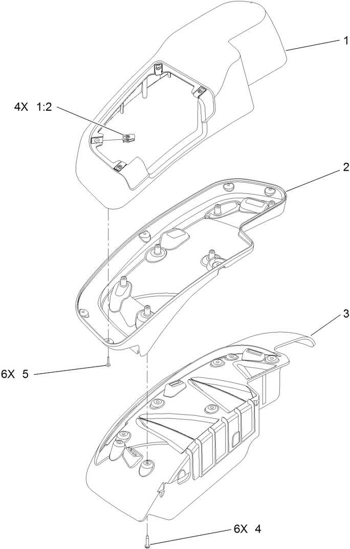 Rh Console Assembly Diagram and Parts List for 74902TE (313000001-313999999)(2013) Toro Lawn Mower
