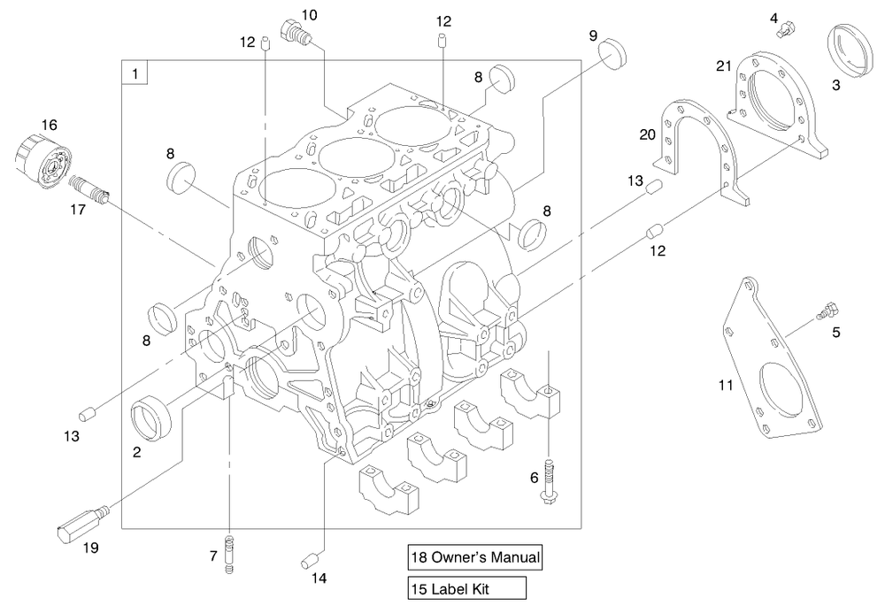 Engine Assembly Diagram and Parts List for 73550 8900001 - 8999999 Toro Lawn Tractor