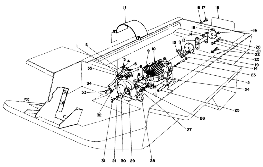 Transmission And Drive Coupling Assembly Diagram and Parts List for 30798 9000001 - 9999999 Toro Lawn Tractor
