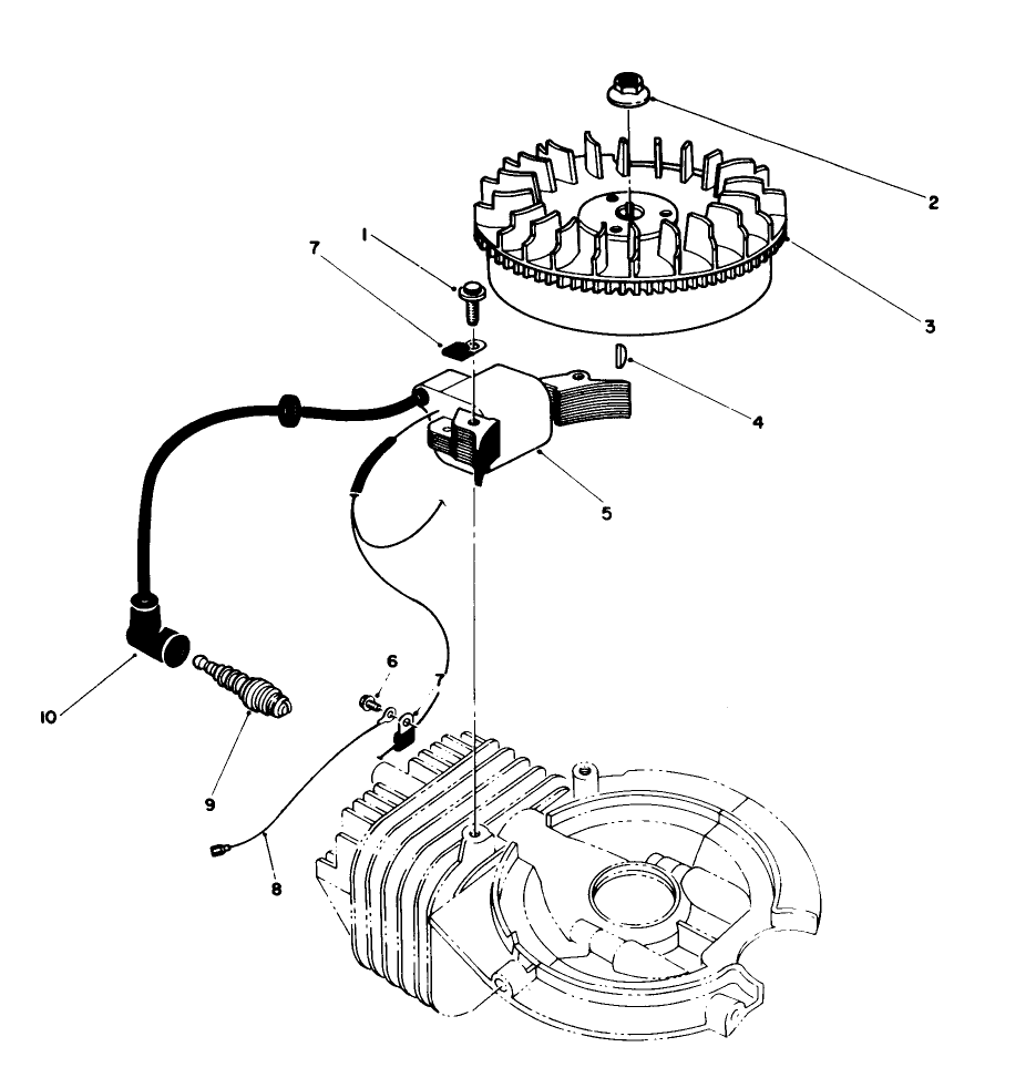 Flywheel & Magneto Assembly (Engine Model No. 47ph7-5, 47pk9-5 & 47pl0-5) Diagram and Parts List for 38186 1000001 - 1999999 Toro Snow Blower