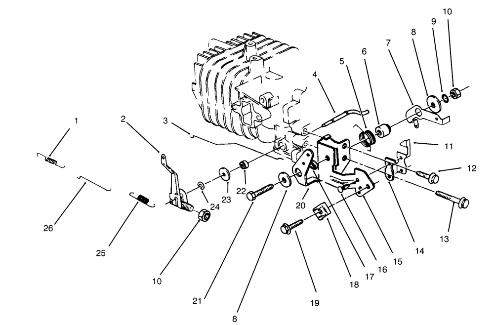 Governor Assembly (Model No. 47pr4-7) Diagram and Parts List for 22044BC 5900001 - 5999999 Toro Lawn Mower