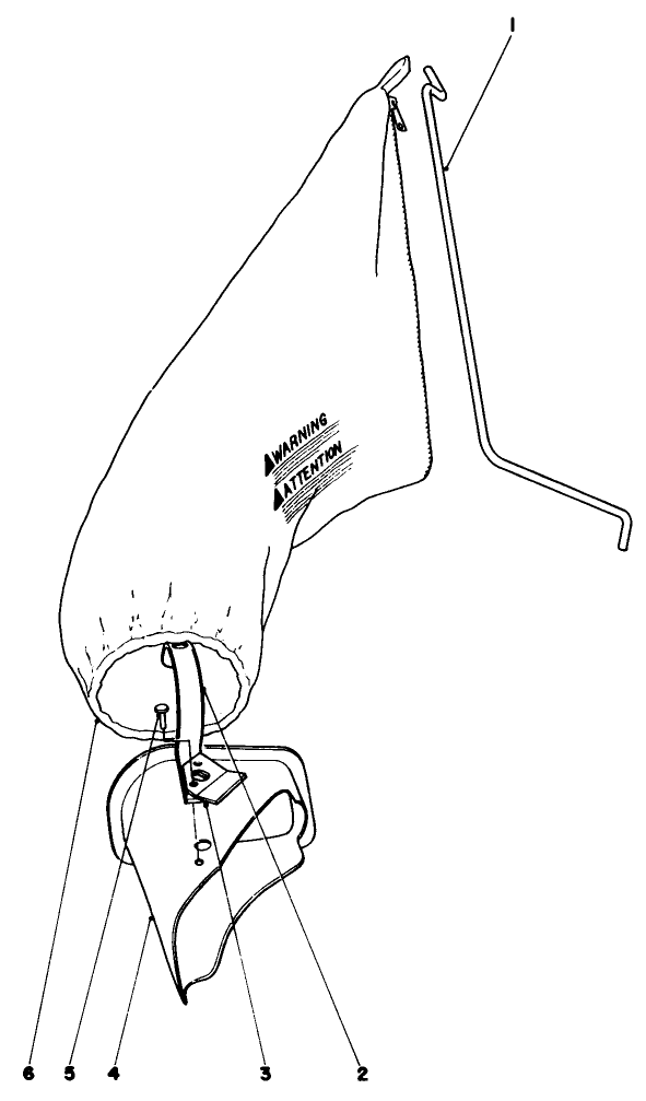 Grass Bagging Kit.-No. 40-5130 (Optional) Diagram and Parts List for 22010 4000001 - 4999999 Toro Lawn Mower