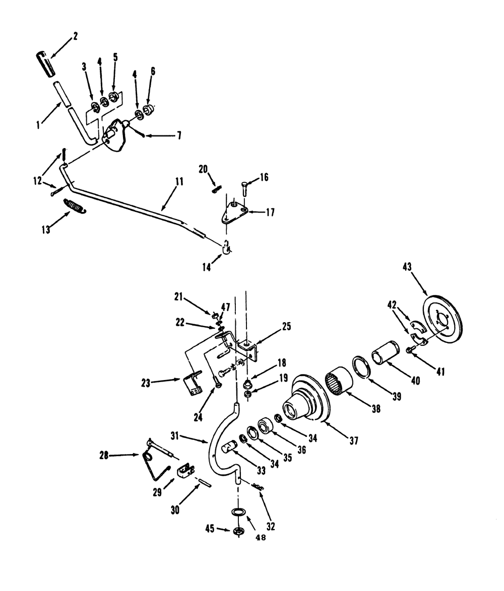 Pto Clutch And Control Diagram and Parts List for R1-16O804 2000001 - 2999999 Toro Lawn Tractor